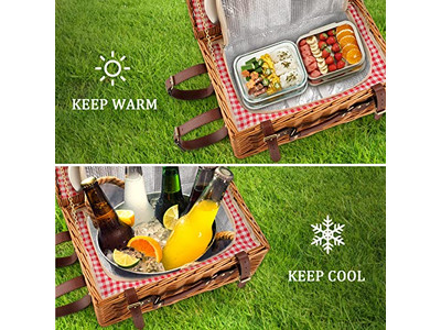 Cestino da Picnic Circolare Cestini Individuali Un Pezzo Negozi con Vuoti Colorati