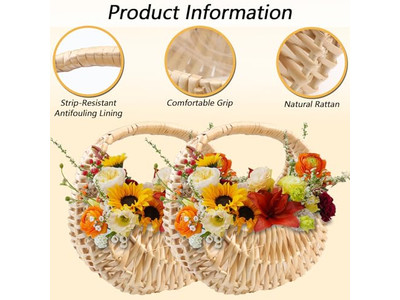 Cestino Regalo in Paglia Fornitori Picnic Verde Intrecciato a Mano Forniture per Famiglia e Bambini