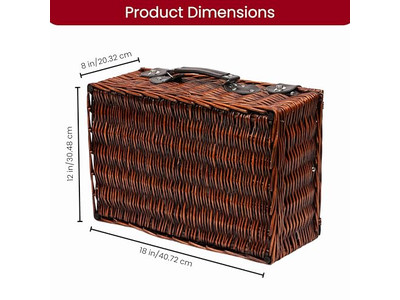 Cestino da picnic in cotone per bambini, plastica portatile isolata con coperchio in legno a fungo