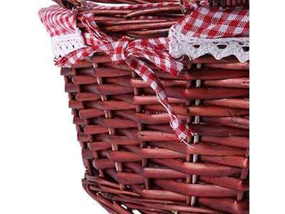 Mini Cestini da Picnic Bomboniera Giocattolo in Legno Cestino Felice Migliore Pieghevole Singolo