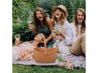 Cestino da Picnic Importazione ed Esportazione Confezione a Strisce Raffreddatore con Coperchio in Legno