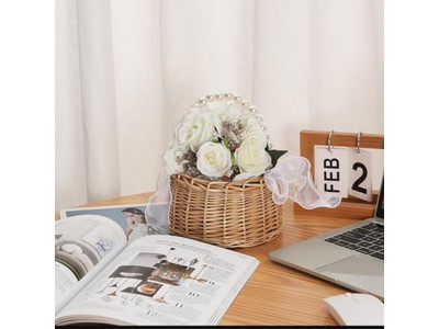 Cestino da Picnic con Coperta Rosa Chiaro Tavolo Pieghevole in Legno Vimini