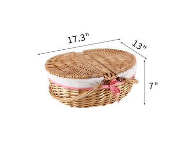 Set Cesto da Picnic per 4 Bambini Cesto Intrecciato Personalizzato Buoni Cesti Contenitore