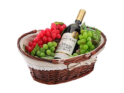 Pacchetto Isolante da Picnic Cestino Unico in Salice a Forma di Cuore Facile da Trasportare